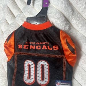 NEW without tag (unworn)  “CINCINNATI BENGALS” NFL DOG JERSEY size XTRA SMALL